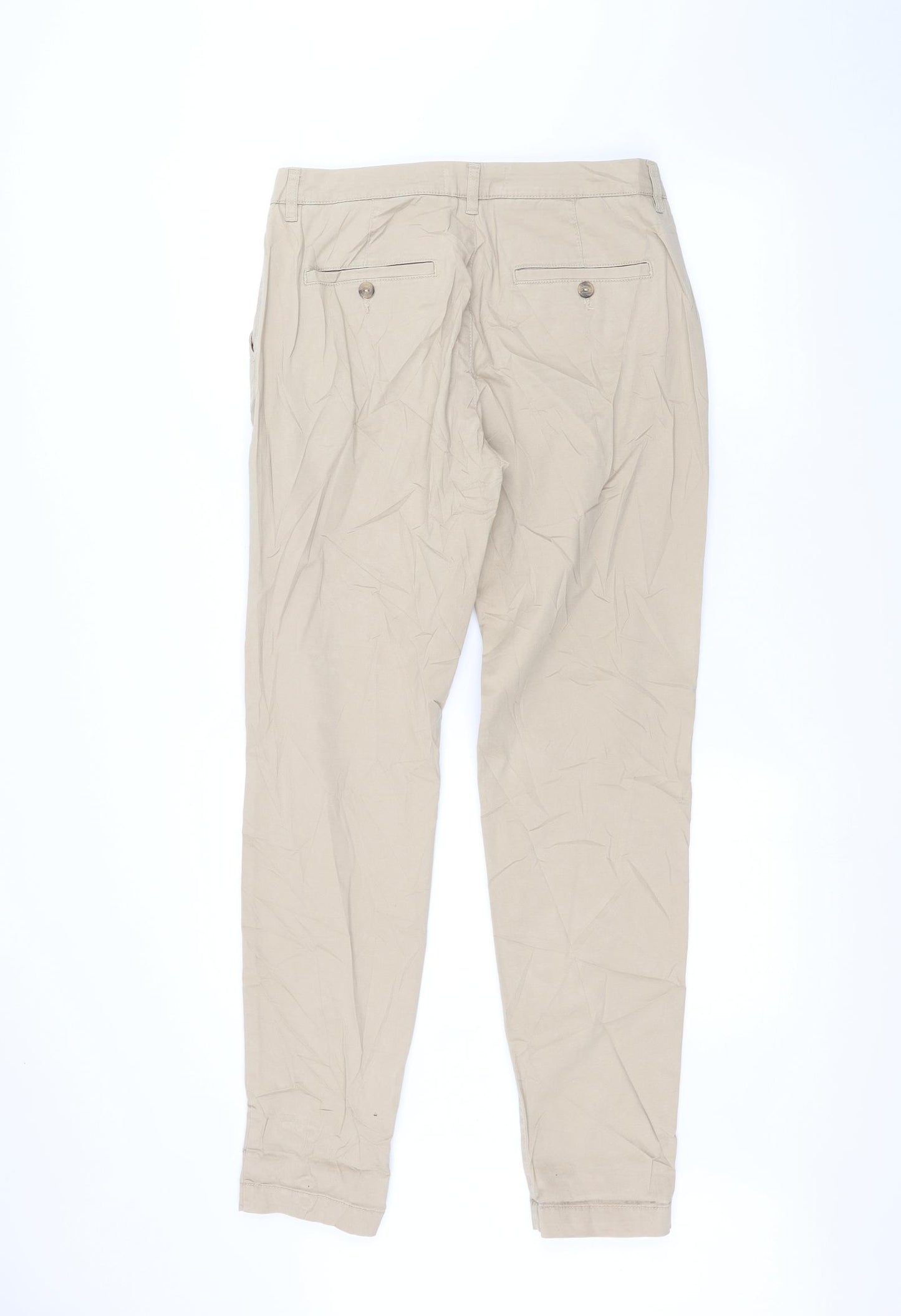 H&M Womens Brown   Trousers  Size 8 L28 in