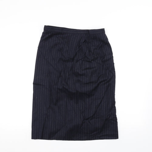 Marks and Spencer Womens Blue Striped  A-Line Skirt Size 12