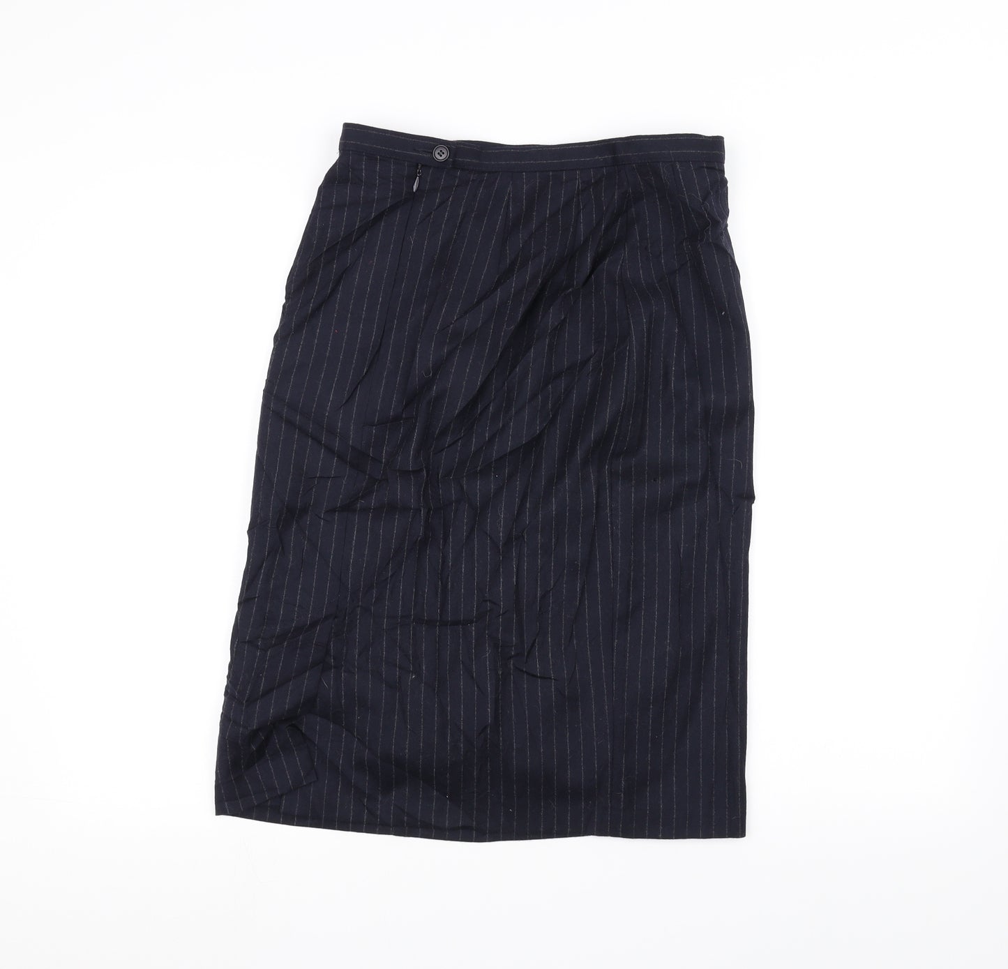 Marks and Spencer Womens Blue Striped  A-Line Skirt Size 12