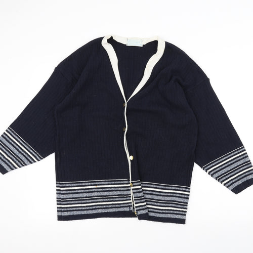 The Edinburgh Collection Womens Blue   Cardigan Jumper Size M