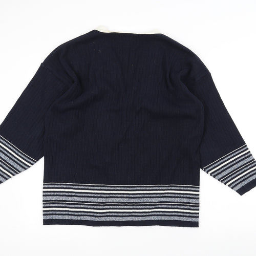 The Edinburgh Collection Womens Blue   Cardigan Jumper Size M