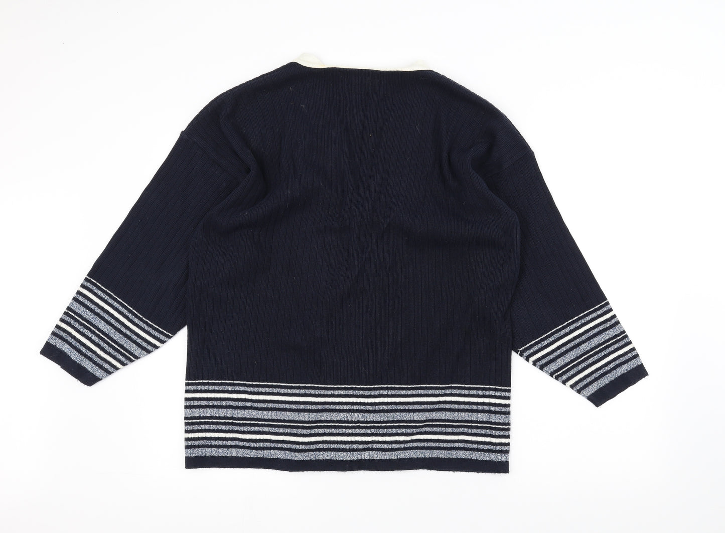 The Edinburgh Collection Womens Blue   Cardigan Jumper Size M