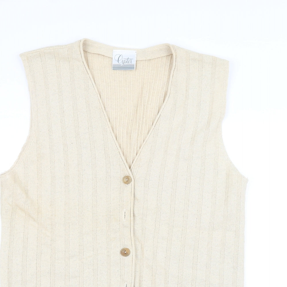 Oyster Womens White   Cardigan Jumper Size 14
