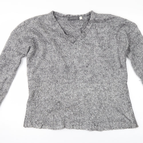 Mint Velvet Womens Grey  Knit Pullover Jumper Size 10
