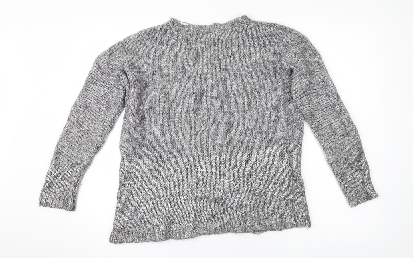 Mint Velvet Womens Grey  Knit Pullover Jumper Size 10