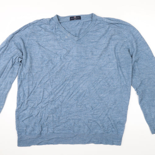 Blue Harbour Mens Blue  Knit Pullover Jumper Size L