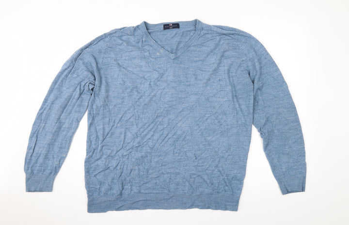 Blue Harbour Mens Blue Knit Pullover Jumper Size L
