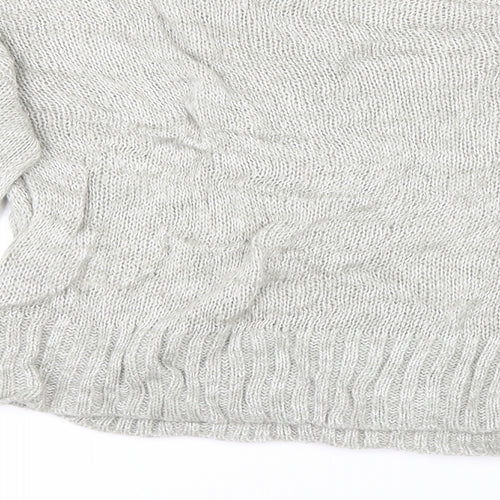New Look Womens Grey  Knit Pullover Jumper Size S  - Cropped