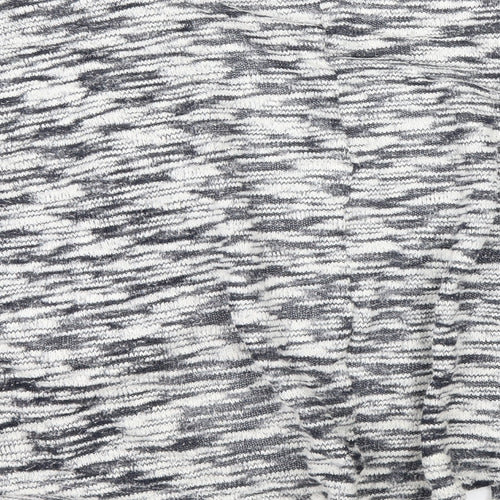 VERO MODA Womens Grey Animal Print Knit Cardigan Jumper Size L  - Cropped