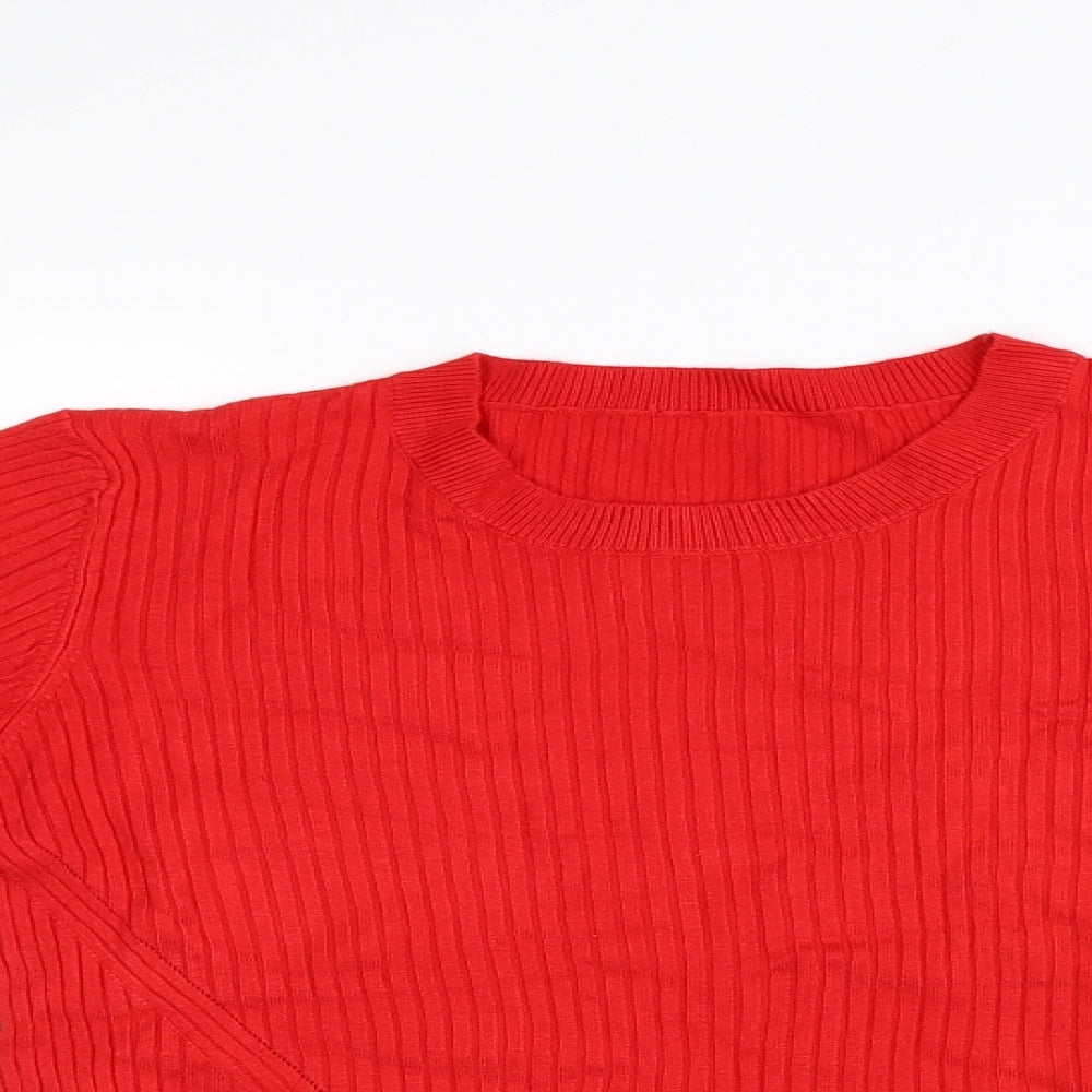 Oasis Womens Red  Knit Pullover Jumper Size M