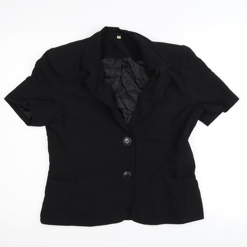 EWM Womens Black  Crepe Jacket  Size 10