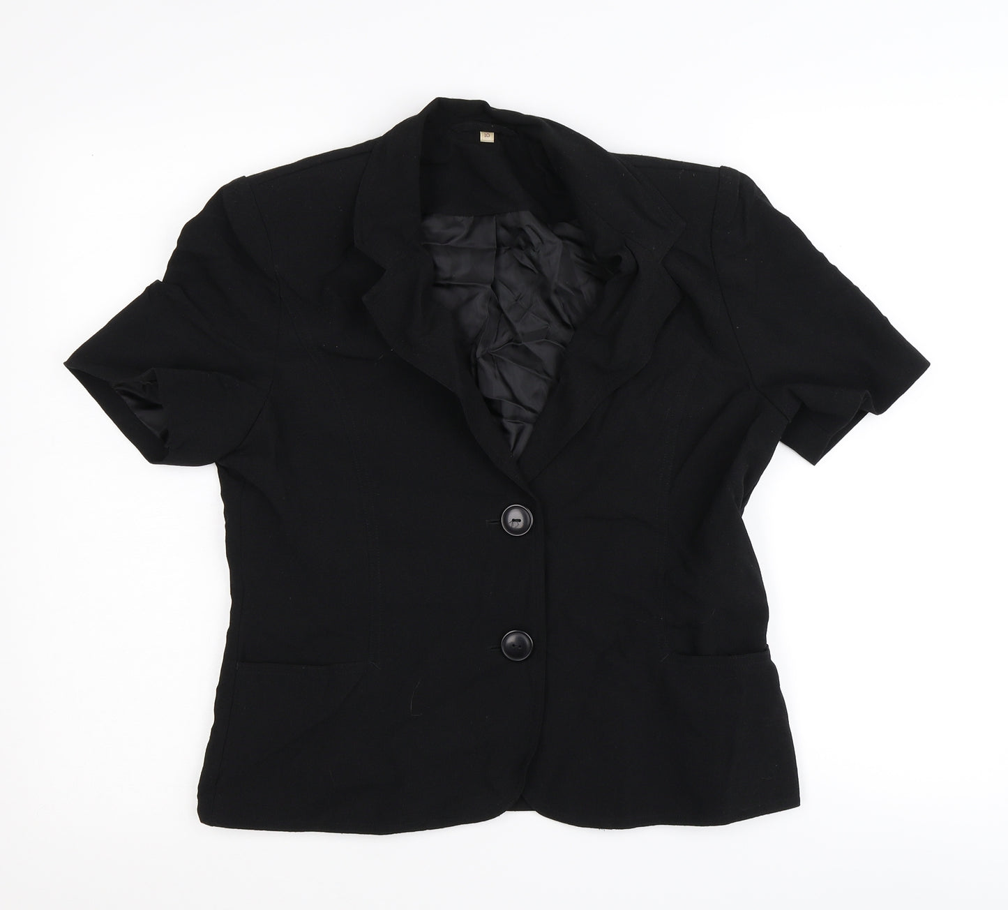 EWM Womens Black  Crepe Jacket  Size 10