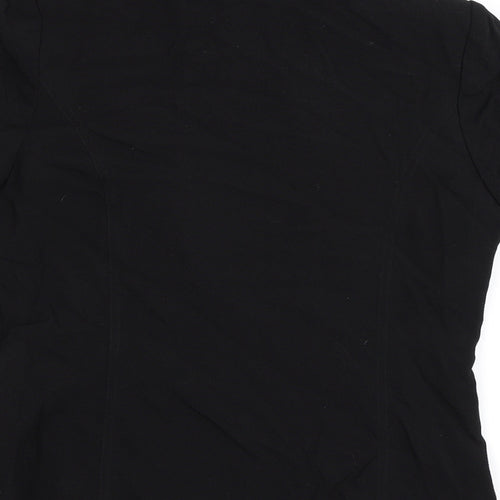 EWM Womens Black  Crepe Jacket  Size 10