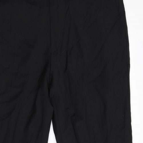 Preworn Womens Black  Flannel Trousers  Size 34 L28 in