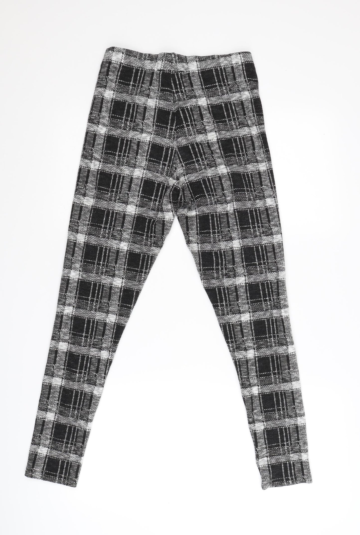 TU Womens Green Plaid Jersey Jegging Leggings Size 8 L26 in