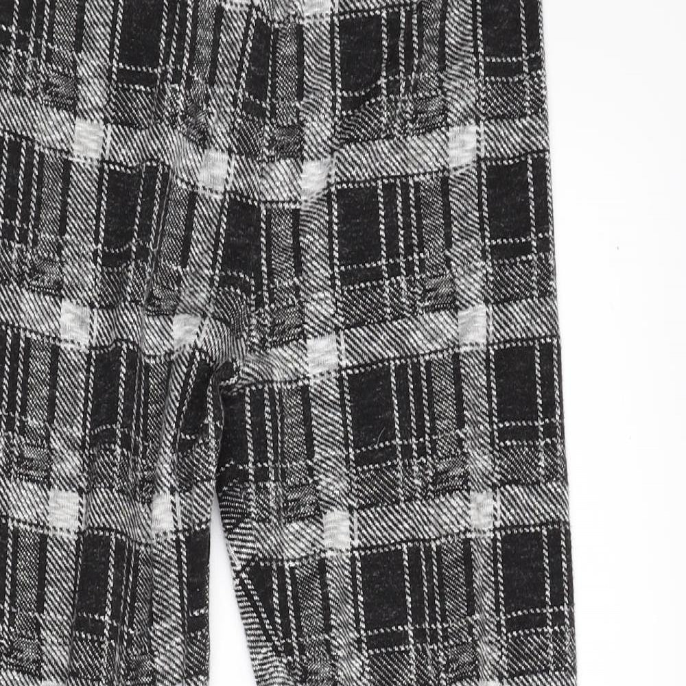 TU Womens Green Plaid Jersey Jegging Leggings Size 8 L26 in