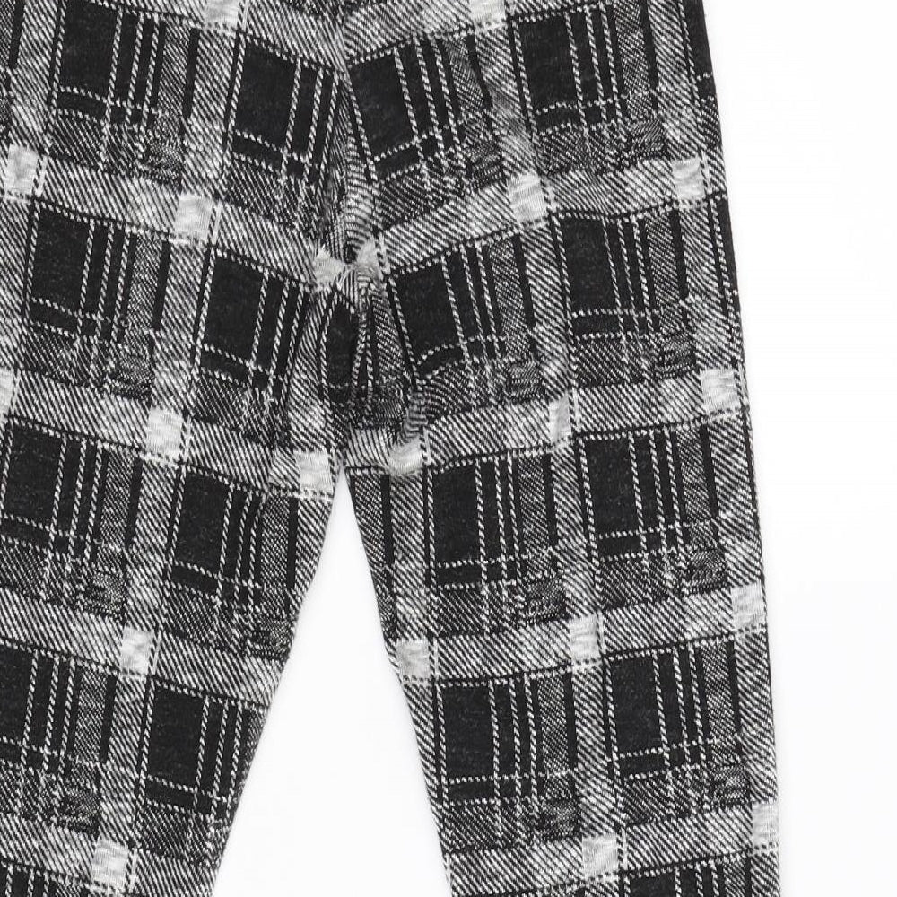 TU Womens Green Plaid Jersey Jegging Leggings Size 8 L26 in