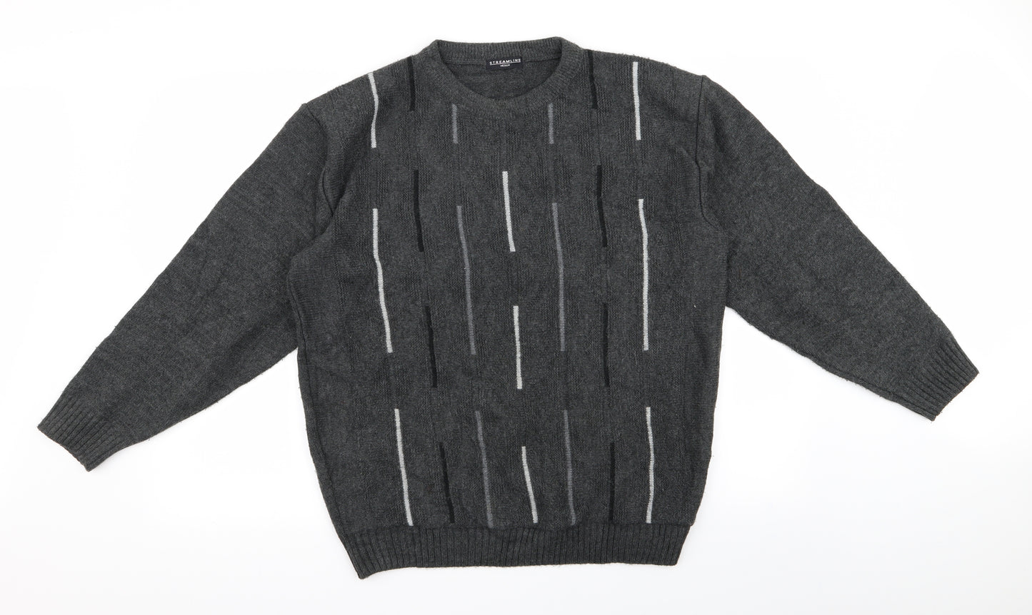 Streamline Womens Grey  Rayon Pullover Jumper Size M