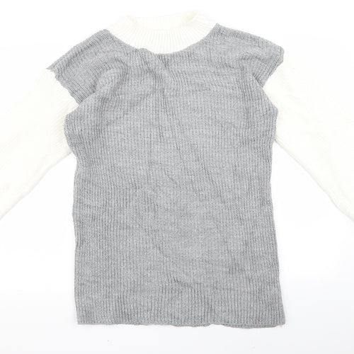 Boohoo Womens Grey   Pullover Jumper Size S