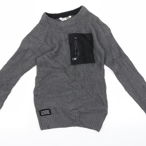 pep co Girls Grey   Jumper Dress  Size 7 Years