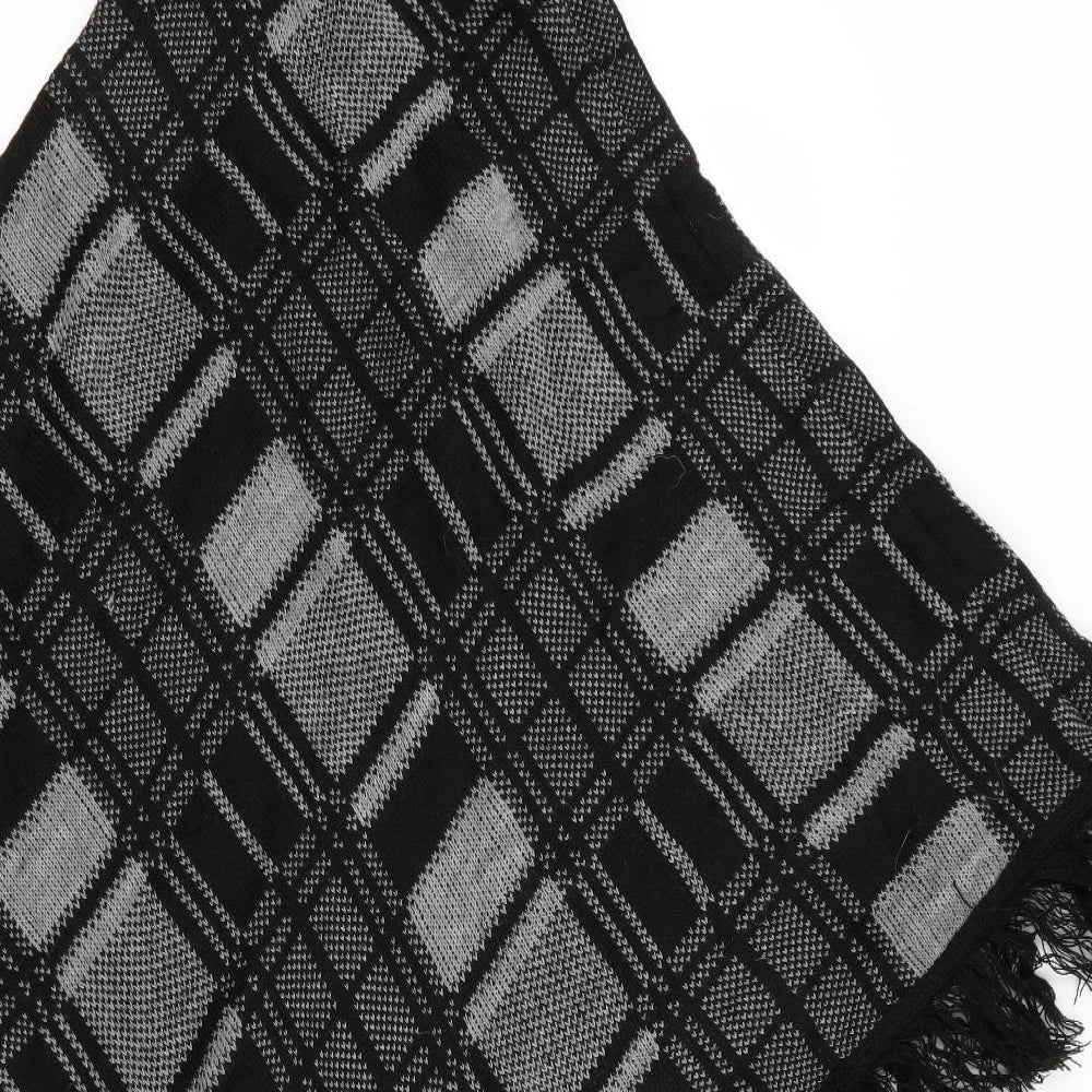 Preworn Womens Black Check  Cape Jumper One Size