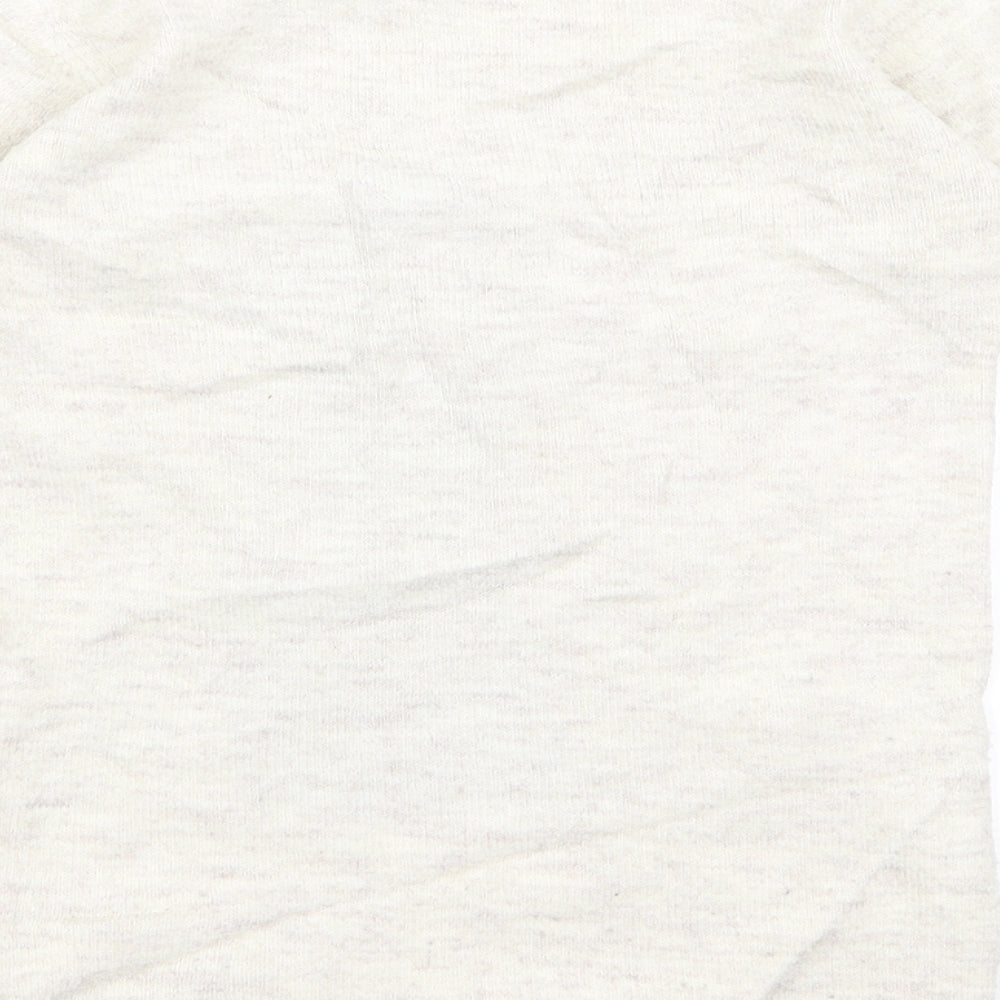Primark Girls White   Pullover Jumper Size 7 Years
