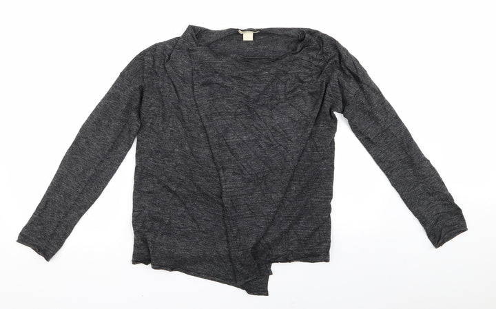 H&M Womens Grey Cardigan Jumper Size S