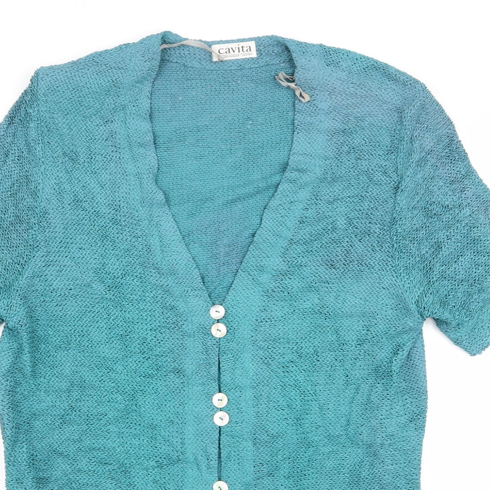 cavita Womens Blue   Cardigan Jumper Size 18