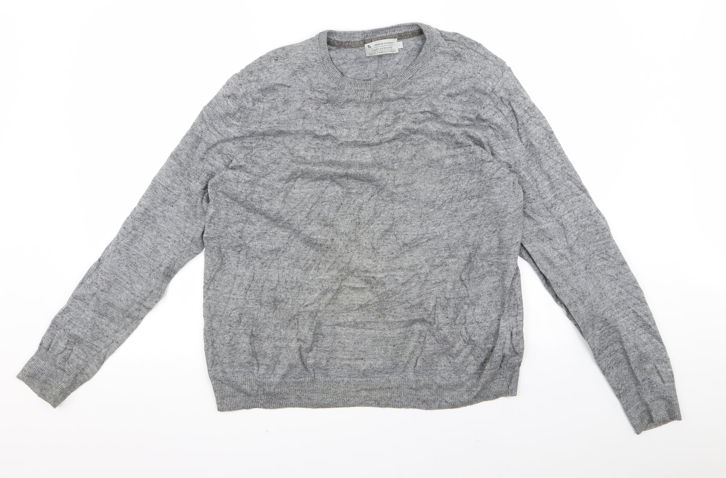 Ty Mens Grey   Pullover Jumper Size L