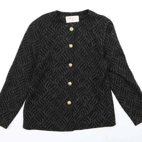 bonmarche Womens Black   Jacket  Size 12