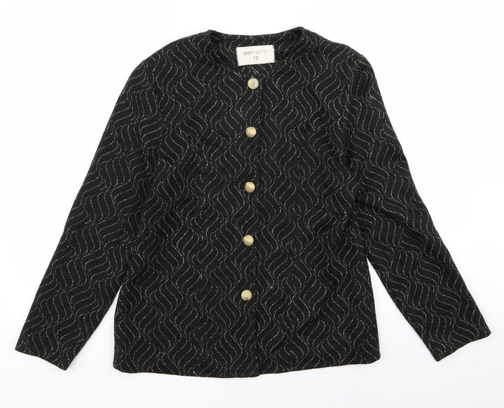 bonmarche Womens Black Jacket Size 12
