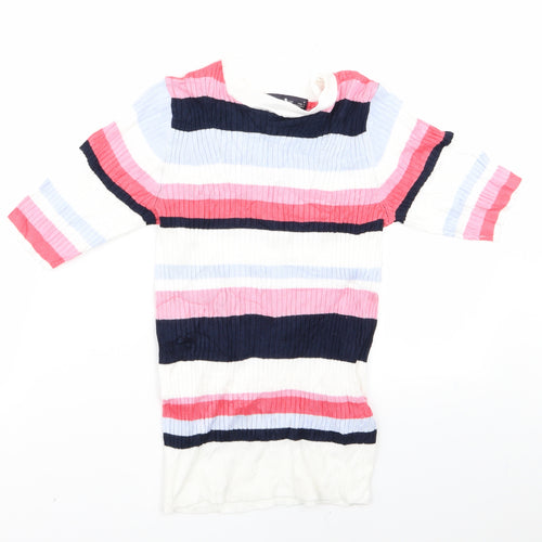 M&S Womens Multicoloured Striped  Pullover Jumper Size M