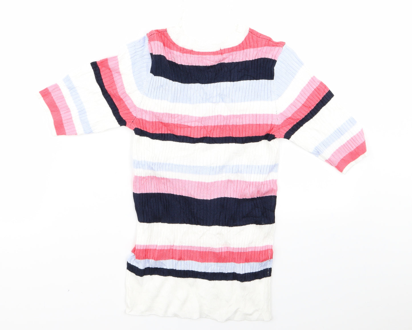 M&S Womens Multicoloured Striped  Pullover Jumper Size M