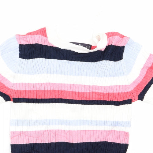 M&S Womens Multicoloured Striped  Pullover Jumper Size M
