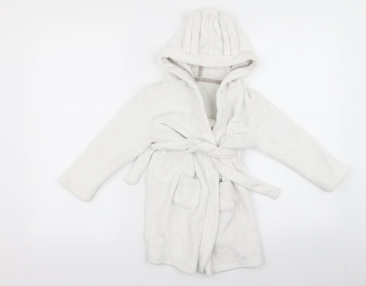 Preworn Girls White Top Robe Size 2 Years