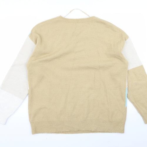 Damart Mens Beige Striped  Pullover Jumper Size M