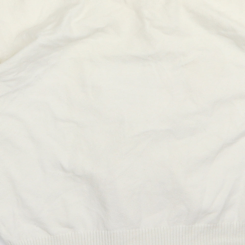Preworn Womens White   Cardigan Jumper Size 16