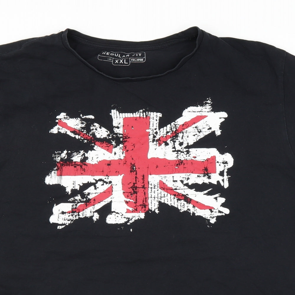 Primark Mens Black    T-Shirt Size 2XL