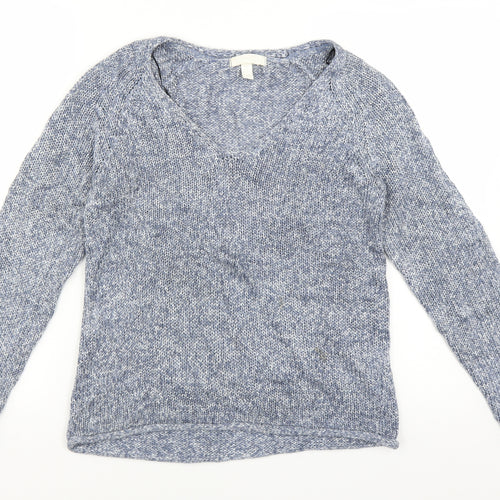H&M Womens Blue  Knit Pullover Jumper Size XS