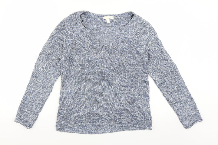 H&M Womens Blue  Knit Pullover Jumper Size XS