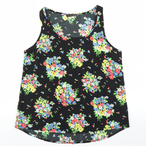 Atmosphere Womens Black Floral  Basic Blouse Size 12