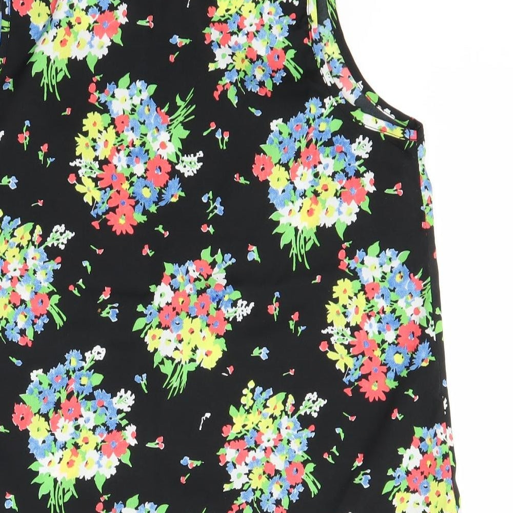 Atmosphere Womens Black Floral  Basic Blouse Size 12