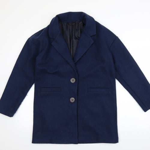 Made in Italy Womens Blue   Jacket Coat Size 8