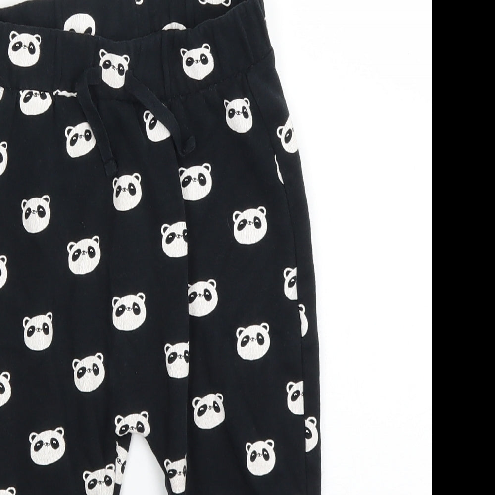George Baby Black   Sweatpants Trousers Size 18-24 Months  - Panda