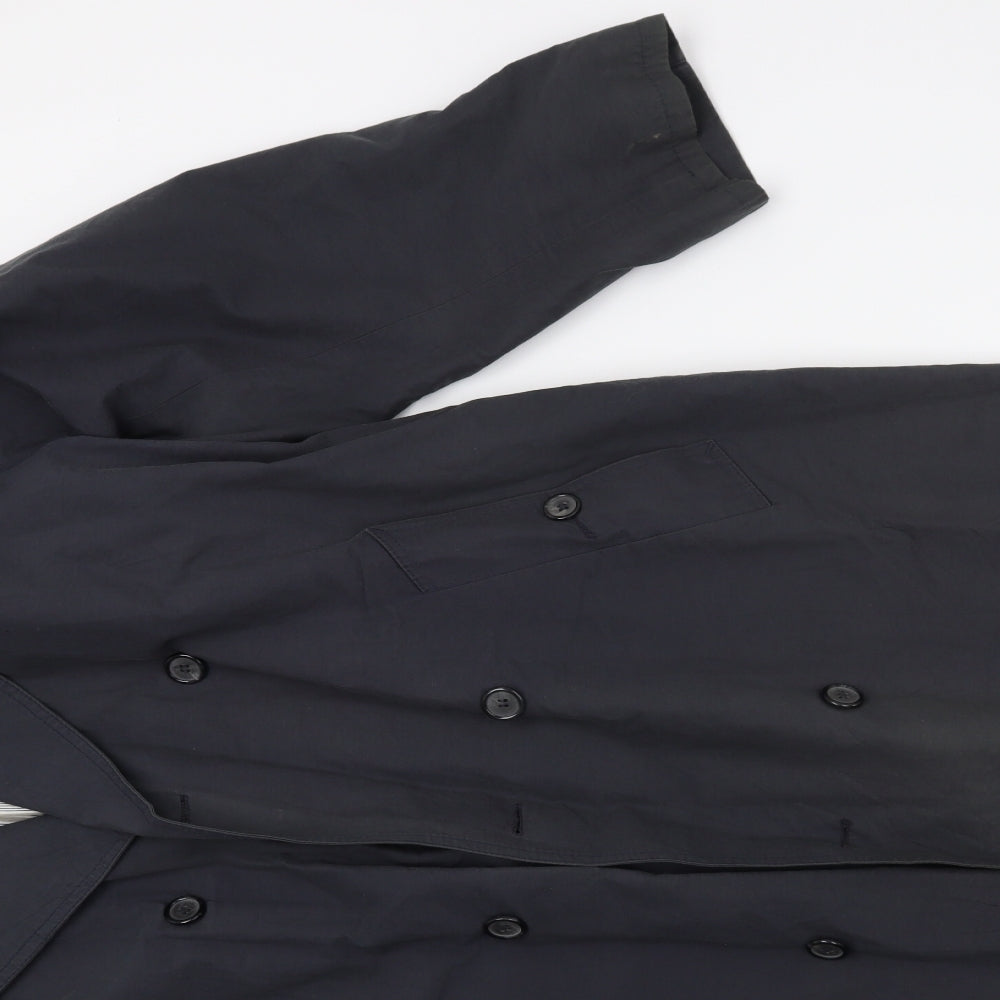 StMichael Mens Grey   Trench Coat Coat Size 36