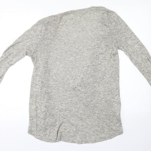 New Look Womens Grey  Fleece Basic Blouse Size 10