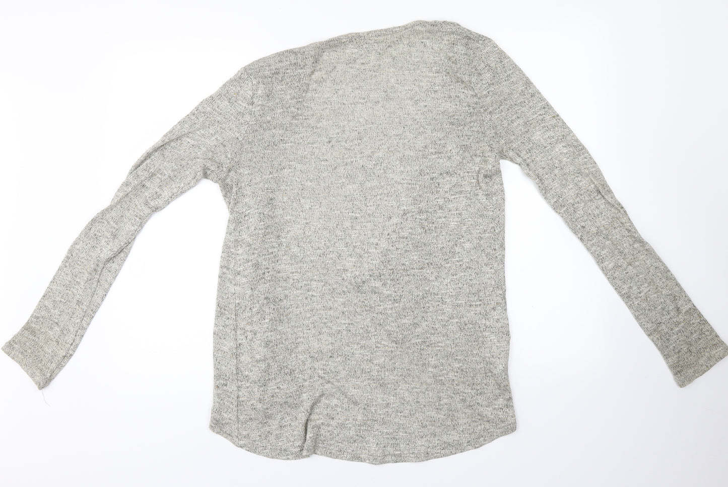 New Look Womens Grey  Fleece Basic Blouse Size 10
