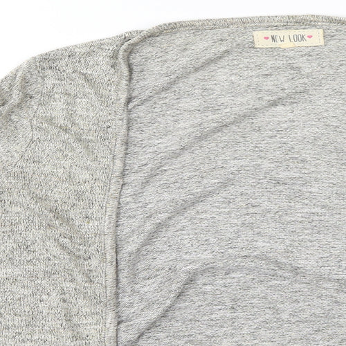 New Look Womens Grey  Fleece Basic Blouse Size 10