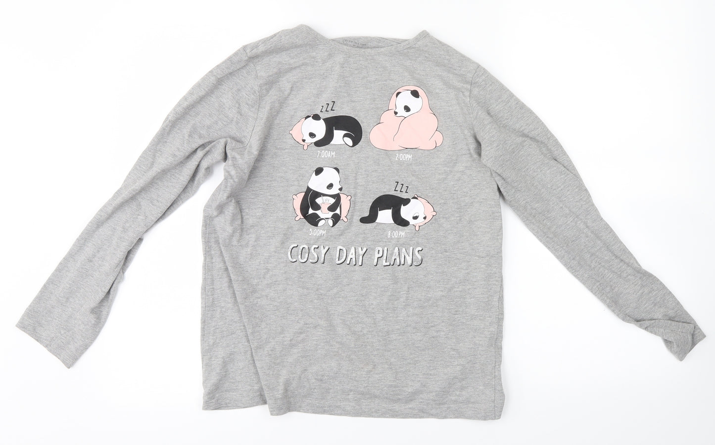 Primark Girls Grey   Basic T-Shirt Size 11-12 Years