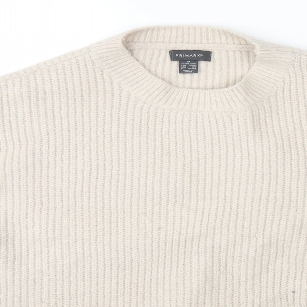 Primark Mens White   Cardigan Jumper Size M